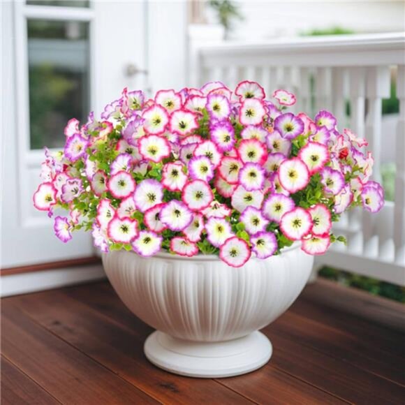10 Bundles Morning Glory Artificial Flowers for Outdoor Decoration UV Resistant - Picture 1 of 8